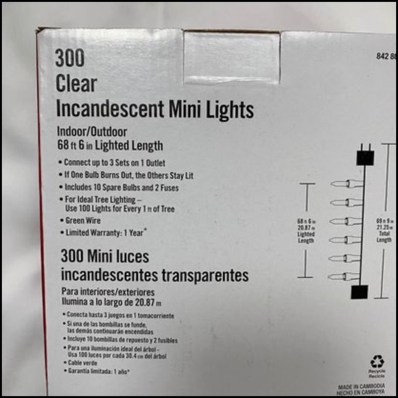 300ct clear Christmas lights incandescent - Picture 6 of 9